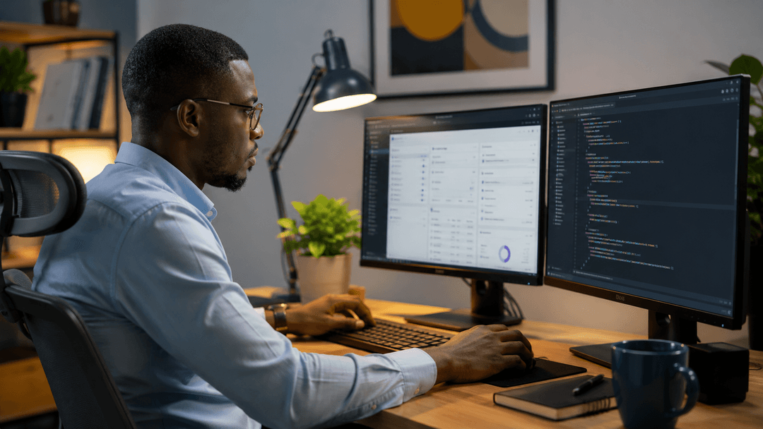 Webmaster managing a live website